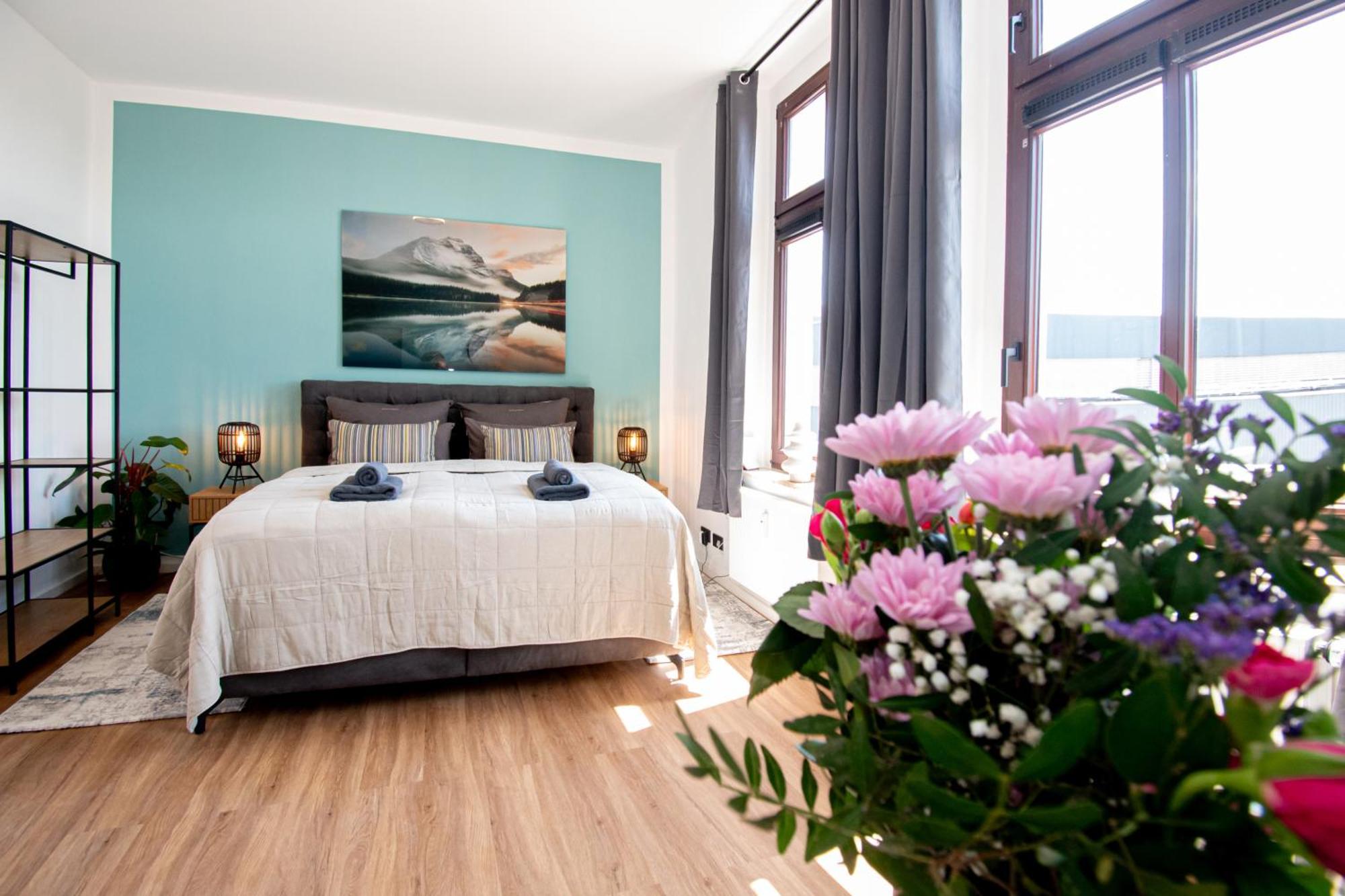 Sweethome - Zentral - Kueche & Parkplatz, Wifi Halle  外观 照片